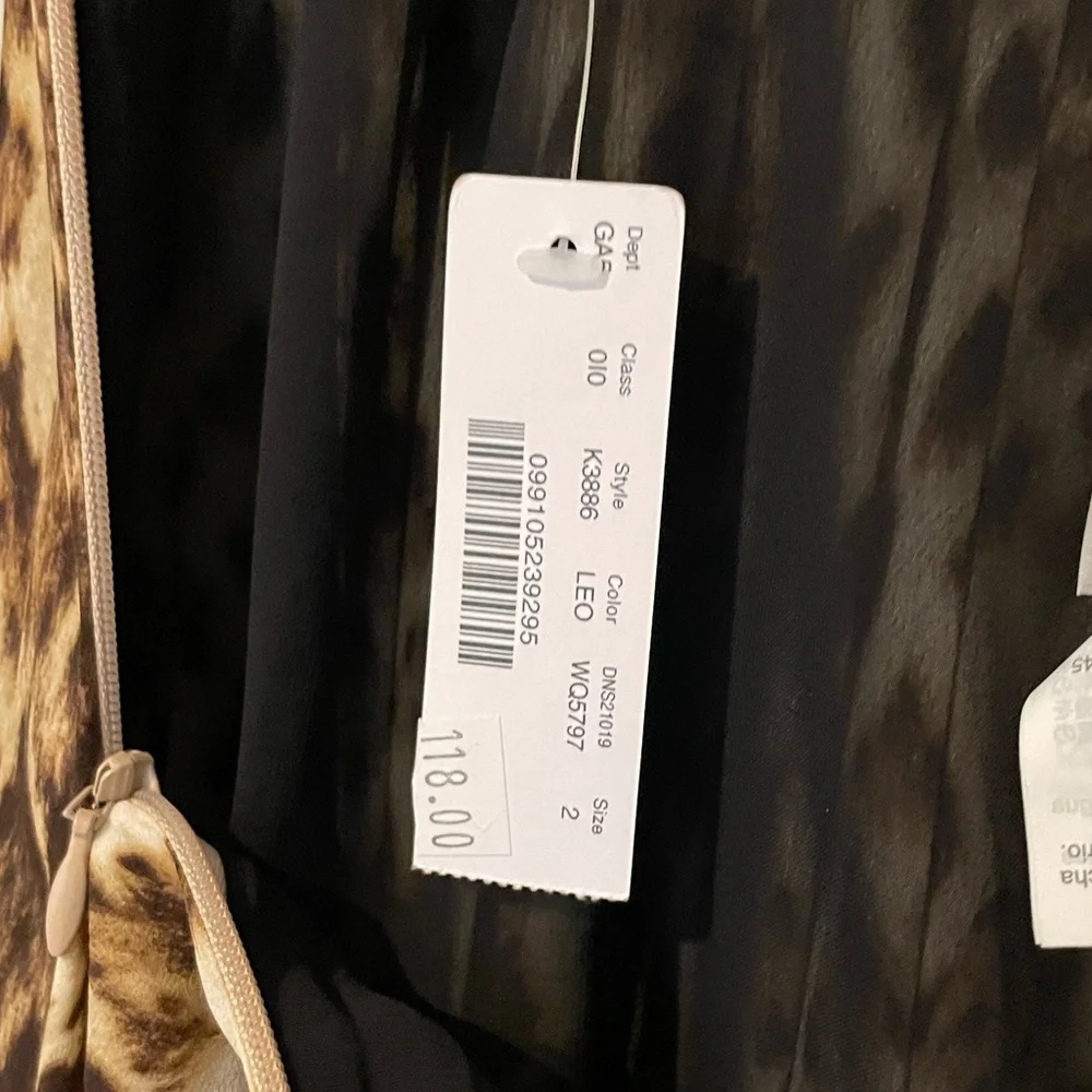 J. Crew Beige and Brown Leopard Print Pleated A-Line Skirt - Picture 10 of 11
